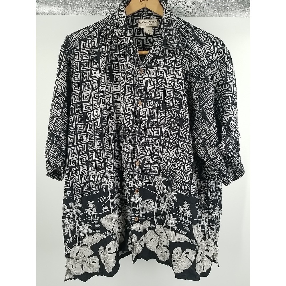 Boca Classics Men's Hawaiian Shirt Size‎ XL Button Up Floral Short Sleeve